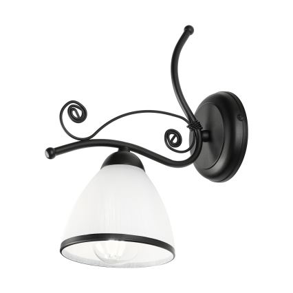 Applique RETRO 1xE27/60W/230V nero/bianco