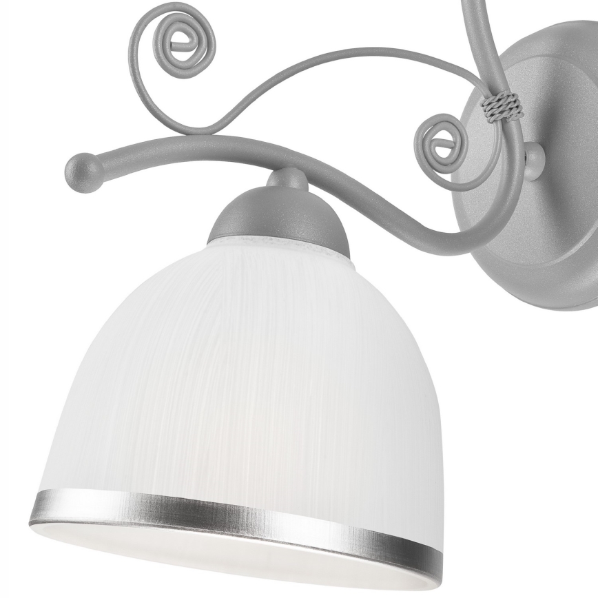 Applique RETRO II 1xE27/60W/230V argento