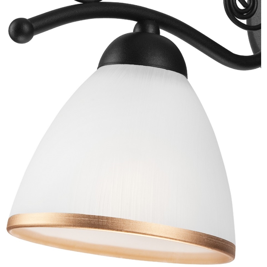 Applique RETRO II 1xE27/60W/230V nero opaco