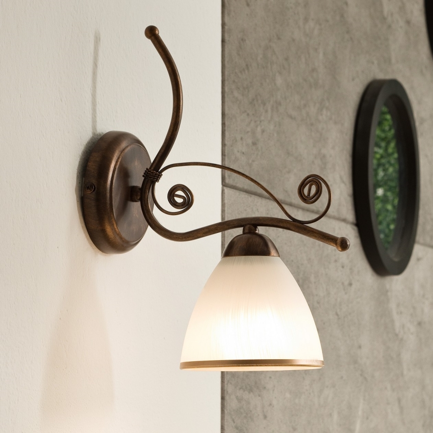Applique RETRO II 1xE27/60W/230V patina di bronzo
