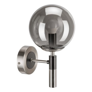 Applique ROLLO 1xE14/5W/230V cromo opaco/fumé