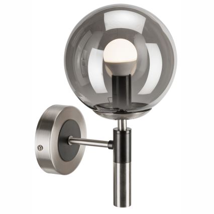 Applique ROLLO 1xE14/5W/230V cromo opaco/fumé