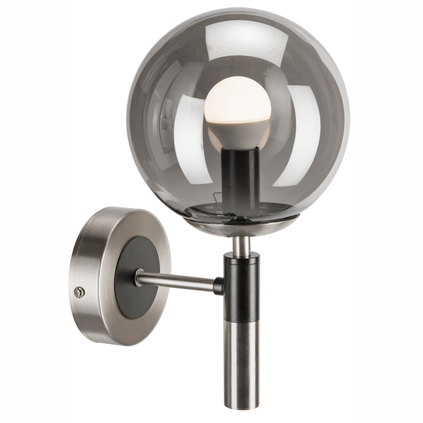 Applique ROLLO 1xE14/5W/230V cromo opaco/fumé
