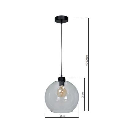 Applique SANTIAGO 1xE27/60W/230V limpida