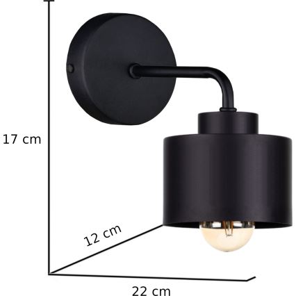 Applique SIMPLY BLACK 1xE27/60W/230V