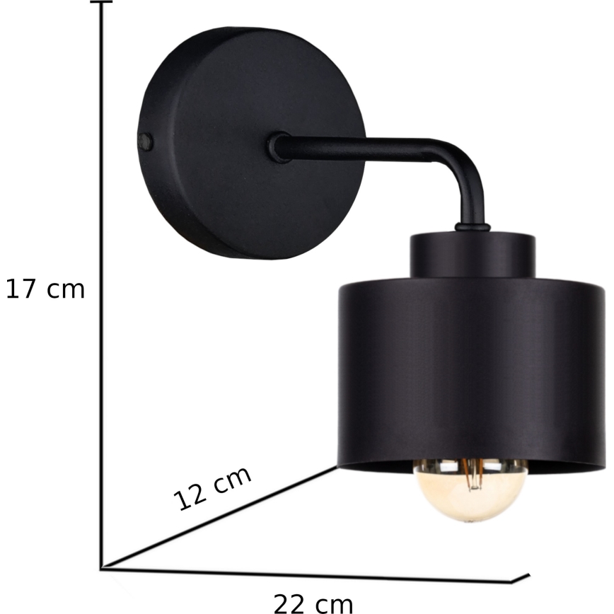 Applique SIMPLY BLACK 1xE27/60W/230V