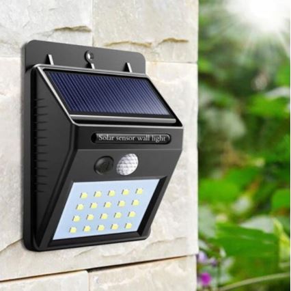 Applique solare da parete a LED con sensore LED/0,55W/3,7V 1200 mAh IP65