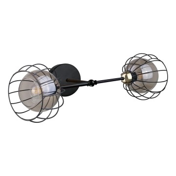 Applique SOLO BLACK 2xE27/60W/230V nero/oro