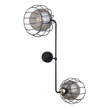 Applique SOLO BLACK 2xE27/60W/230V nero/oro