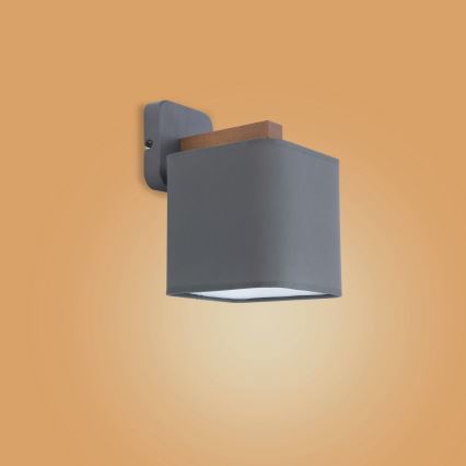 Applique TORA 1xE27/15W/230V grigio