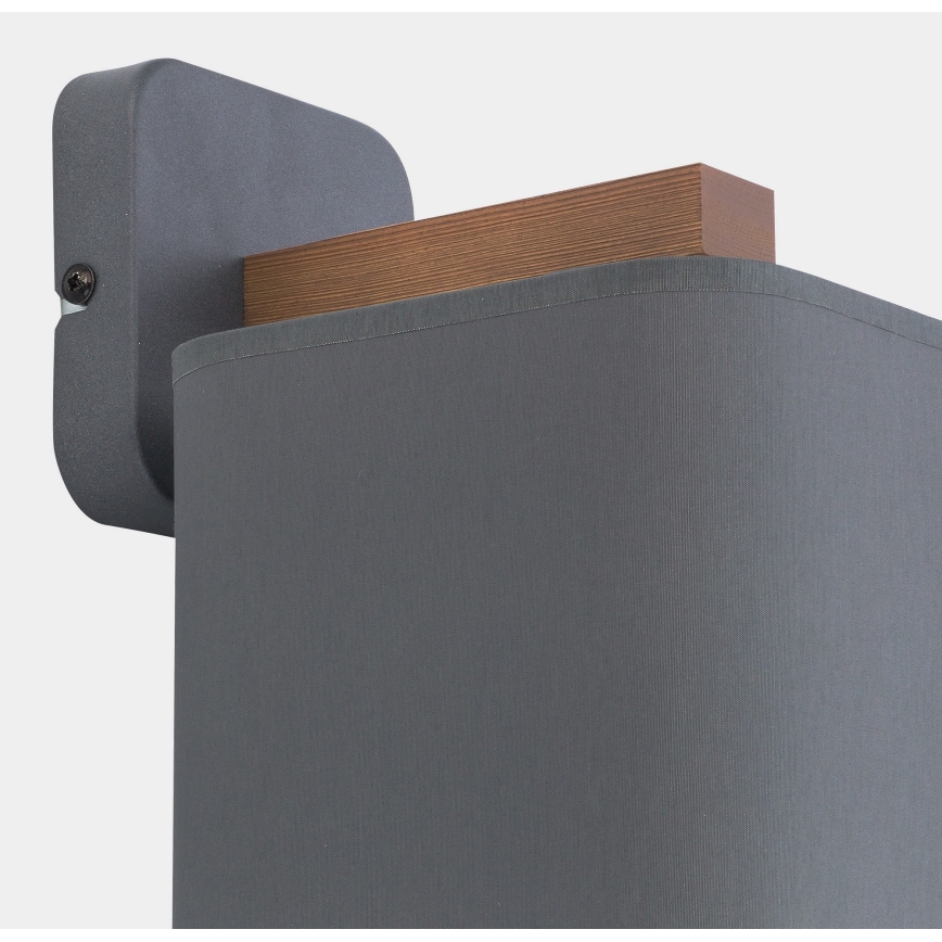 Applique TORA 1xE27/15W/230V grigio