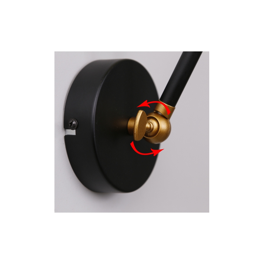 Applique TRUCK 1xE27/40W/230V oro/nero