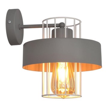 Applique VOLTA 1xE27/15W/230V grigio