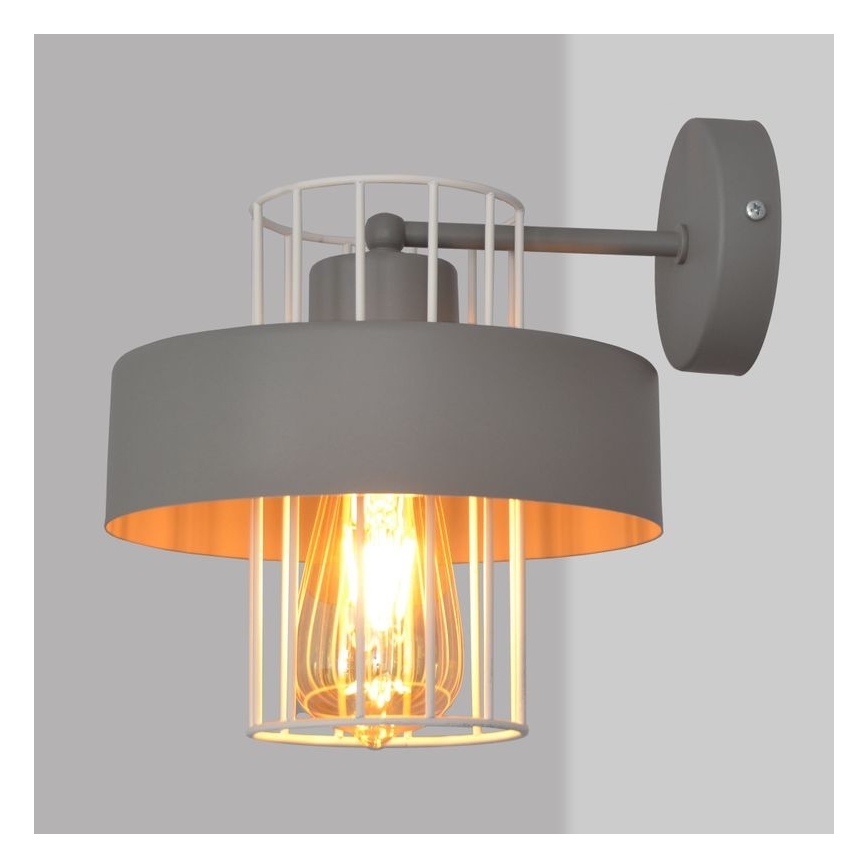 Applique VOLTA 1xE27/15W/230V grigio