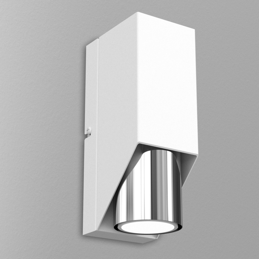 Applique WALL 1xGU10/8W/230V bianco/cromo lucido