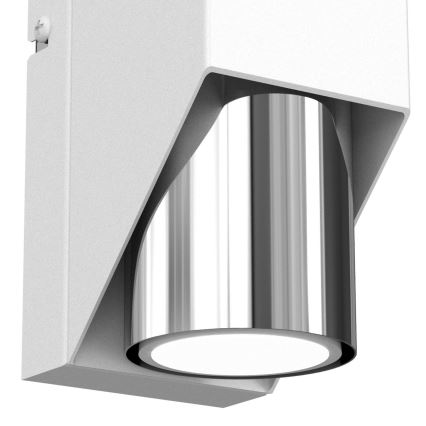 Applique WALL 1xGU10/8W/230V bianco/cromo lucido