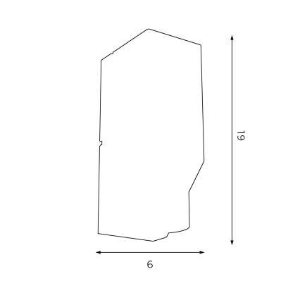 Applique WALL 1xGU10/8W/230V bianco/cromo lucido