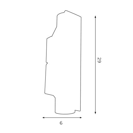 Applique WALL 2xGU10/8W/230V nero/cromo lucido