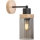 Applique WOODNEST 1xE27/15W/230V pino/nero fumé