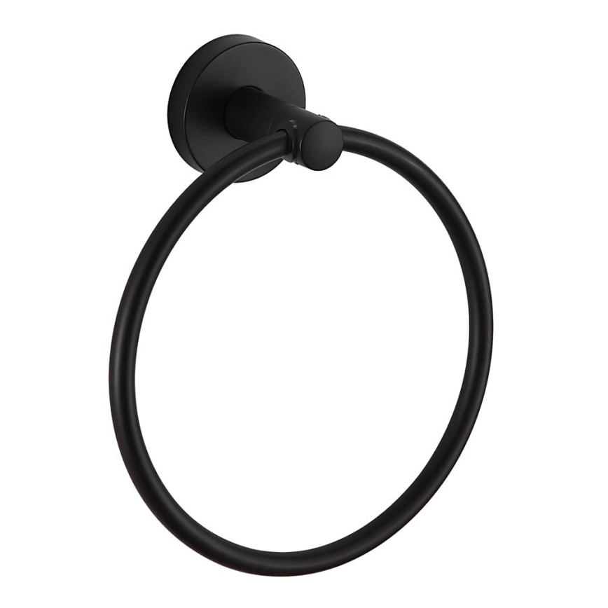 Aqualine - Appendiabiti da parete SAMBA diametro 15,5 cm nero