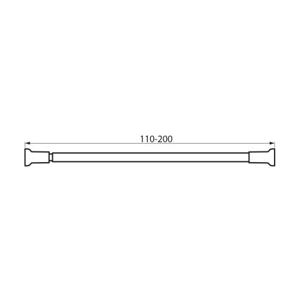 Aqualine - Asta spargitrice telescopica 110-200 cm cromo lucido