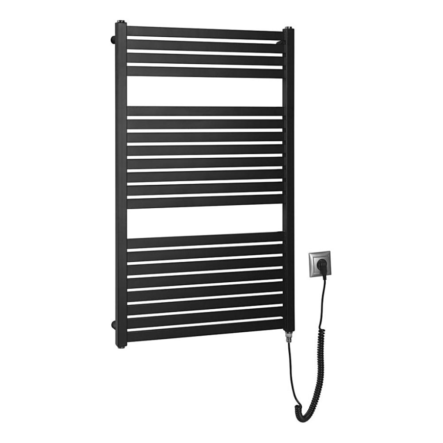 Aqualine - Bagno elettrico radiatore TONDI-E 400W/230V 97 cm opaco nero dritto