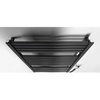 Aqualine - Bagno elettrico radiatore TONDI-E 400W/230V 97 cm opaco nero dritto