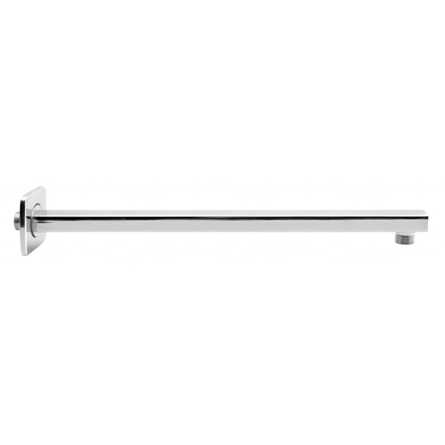 Aqualine - Braccio doccia quadrato 40,4 cm cromo lucido