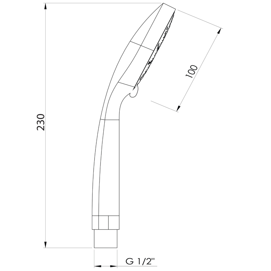 Aqualine - Doccetta diametro 10 cm, finitura cromata lucida