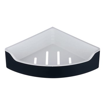Aqualine - Mensola per doccia ad angolo SAMBA 21,8x30 cm nero
