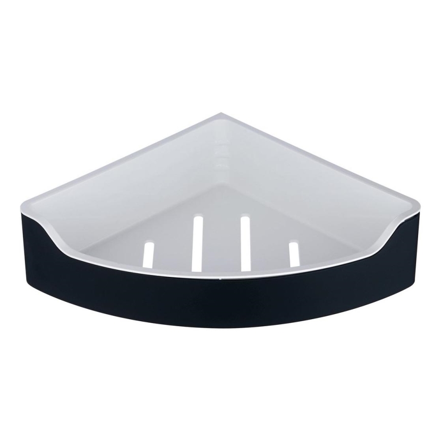 Aqualine - Mensola per doccia ad angolo SAMBA 21,8x30 cm nero