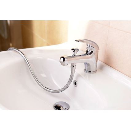 Aqualine - Miscelatore per lavabo con deviatore KASIOPEA 17 cm cromo lucido