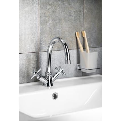 Aqualine - Miscelatore per lavabo XENIA RETRO 22,2 cm cromo lucido