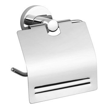 Aqualine - Porta carta igienica con protezione SAMBA cromo lucido