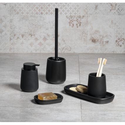 Aqualine - Portasapone NERO ceramiche/nero