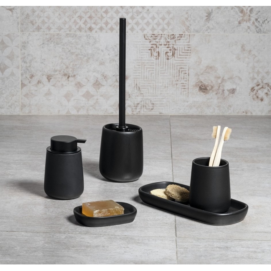 Aqualine - Portasapone NERO ceramiche/nero