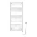 Aqualine - Radiatore elettrico da bagno ORBIT-E 600W 132x60 cm bianco rotondo