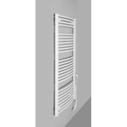 Aqualine - Radiatore elettrico da bagno ORBIT-E 600W 132x60 cm bianco rotondo