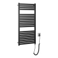 Aqualine - Radiatore elettrico da bagno TONDI-E 300W 97x45 cm nero opaco