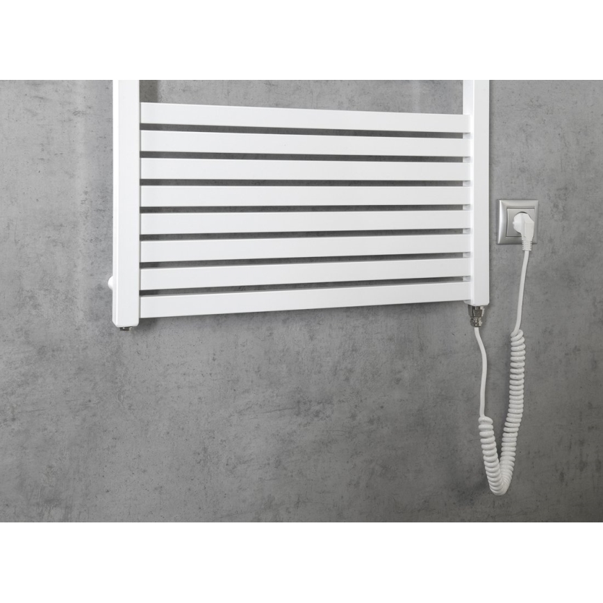 Aqualine - Radiatore elettrico da bagno TONDI-E 800W/230V 169 cm bianco dritto