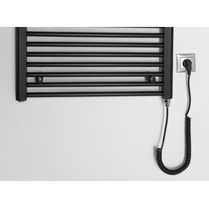Aqualine - Radiatore elettrico per bagno DIRECT-E 400W 96x60 cm nero opaco