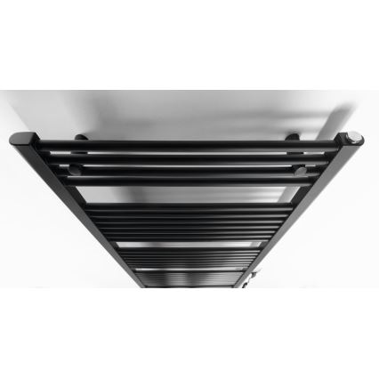 Aqualine - Radiatore elettrico per bagno DIRECT-E 800 W 168 x 60 cm nero opaco