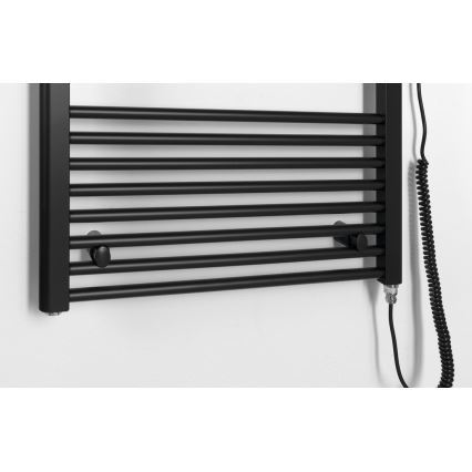 Aqualine - Radiatore elettrico per bagno DIRECT-E 800 W 168 x 60 cm nero opaco