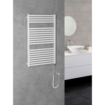 Aqualine - Radiatore elettrico per bagno TONDI-E 400W 97x60 cm bianco