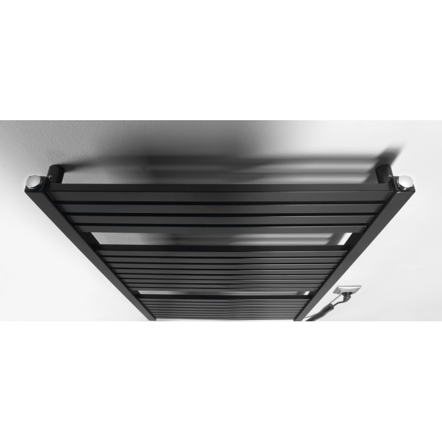Aqualine - Radiatore elettrico per il bagno TONDI-E 400W 97x60 cm nero opaco