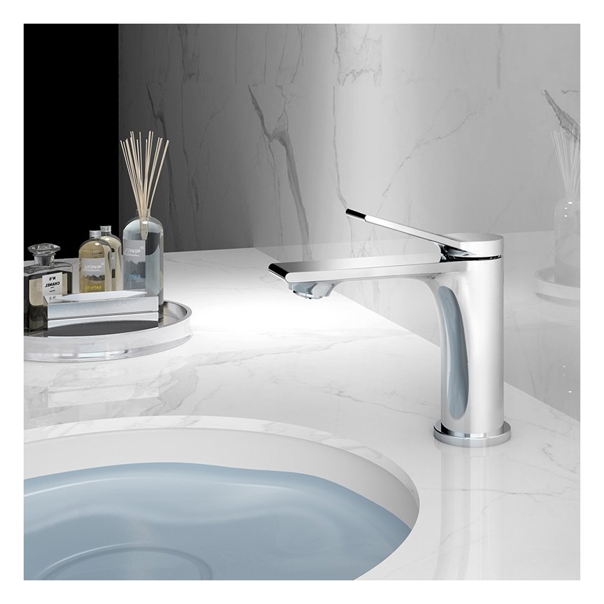 Aqualine - Rubinetto del lavandino BOLERO cromo lucido