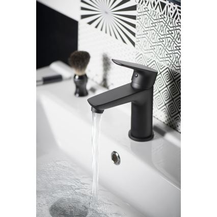 Aqualine - Rubinetto del lavandino LOTTA opaco nero