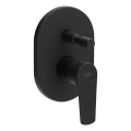 Aqualine - Rubinetto doccia per installazione a scomparsa LOTTA opaco nero