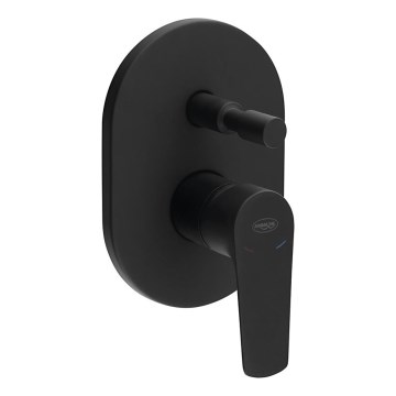 Aqualine - Rubinetto doccia per installazione a scomparsa LOTTA opaco nero