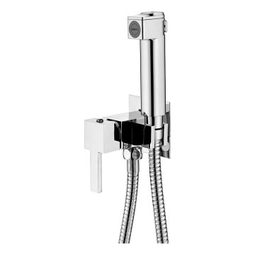 Aqualine - Rubinetto per bidet con doccia da incasso cromo lucido
